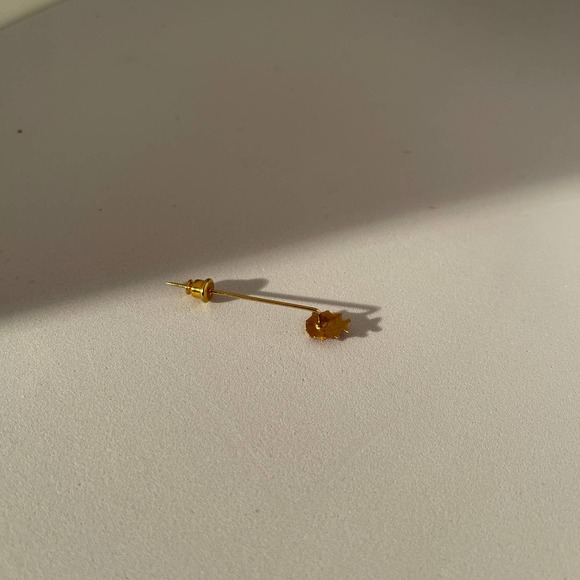 Vintage Gold Tone Enamel Laby Bug Lapel Stick Pin 4 cm - Picture 9 of 9